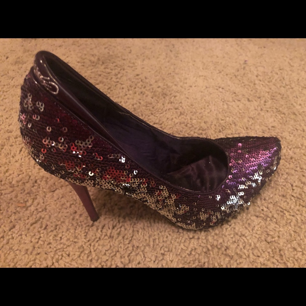 Ed Hardy Purple Sequin Shoes